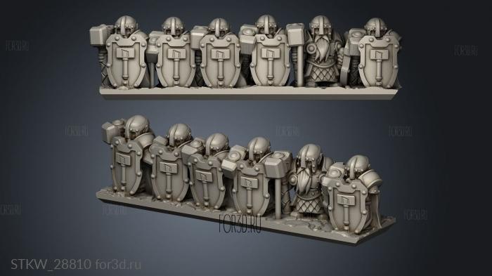 Forge Dwarves Strips warrior stl model for CNC