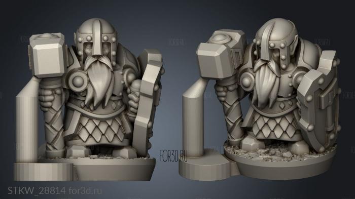 Forge Dwarves warrior stl model for CNC