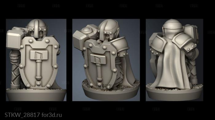 Forge Dwarves warrior stl model for CNC
