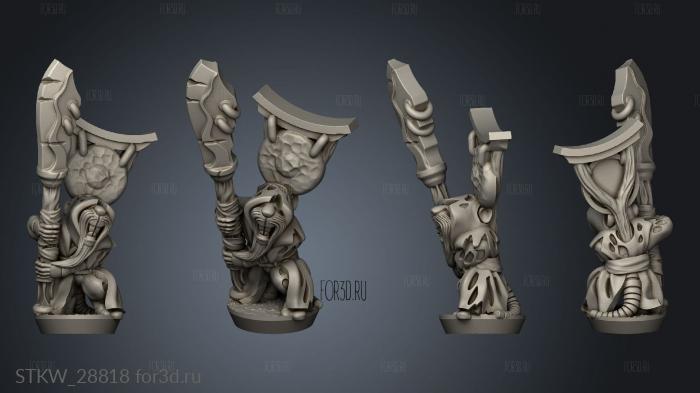 Forge Eastern Skaven gong stl model for CNC