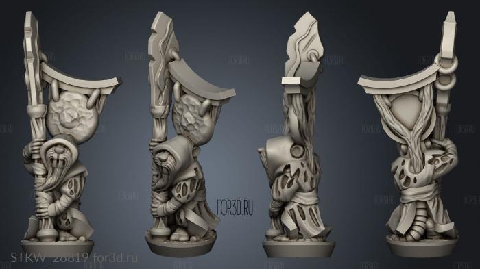Forge Eastern Skaven gong stl model for CNC