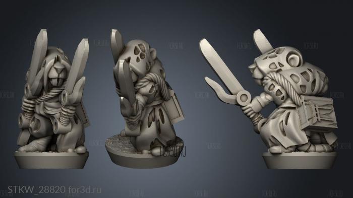 Forge Eastern Skaven hero stl model for CNC