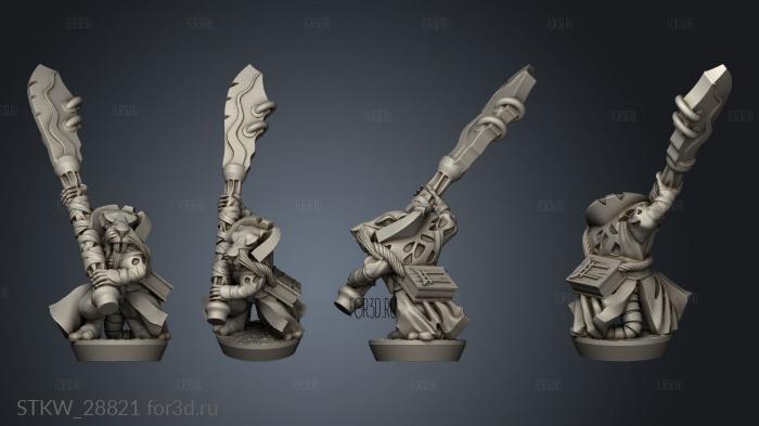 Forge Eastern Skaven hero stl model for CNC