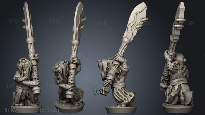 Forge Eastern Skaven seeker stl model for CNC