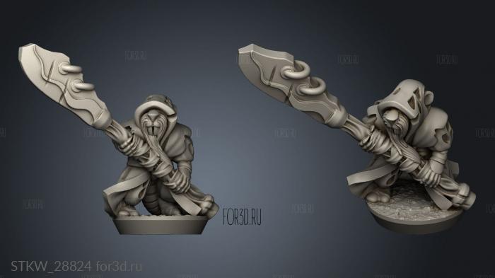 Forge Eastern Skaven seeker stl model for CNC