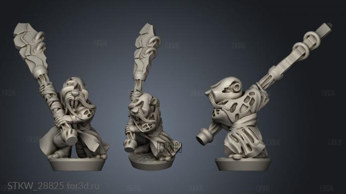 Forge Eastern Skaven seeker stl model for CNC