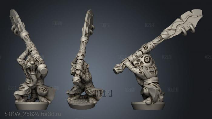 Forge Eastern Skaven seeker stl model for CNC