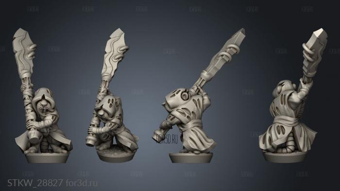 Forge Eastern Skaven seeker stl model for CNC
