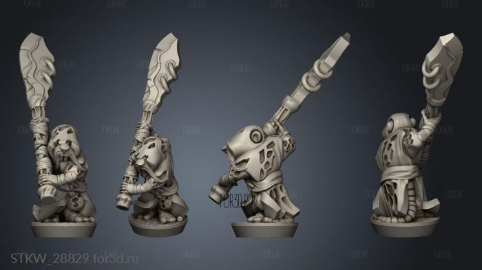 Forge Eastern Skaven seeker stl model for CNC