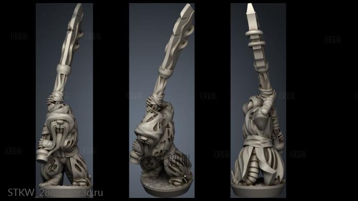 Forge Eastern Skaven seeker stl model for CNC