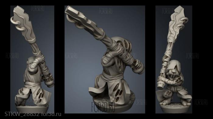 Forge Eastern Skaven seeker stl model for CNC