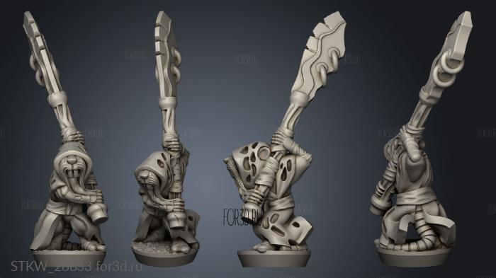 Forge Eastern Skaven seeker stl model for CNC