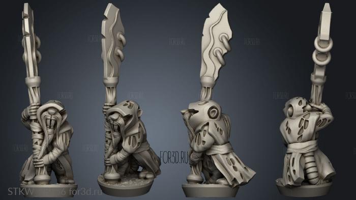 Forge Eastern Skaven seeker stl model for CNC