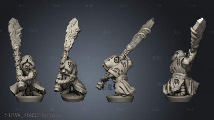 Forge Eastern Skaven seeker stl model for CNC