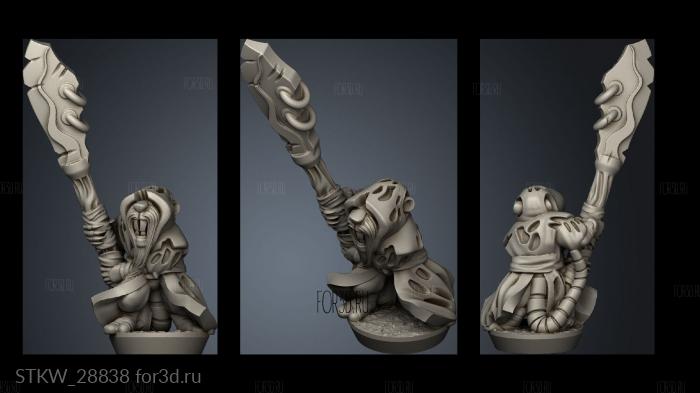 Forge Eastern Skaven seeker stl model for CNC