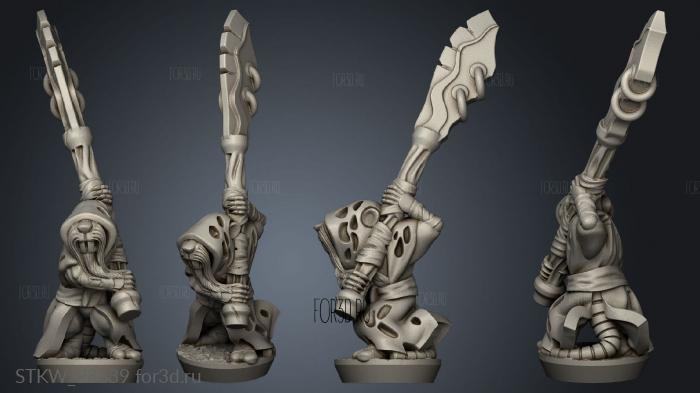 Forge Eastern Skaven seeker stl model for CNC