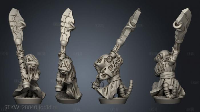 Forge Eastern Skaven seeker stl model for CNC