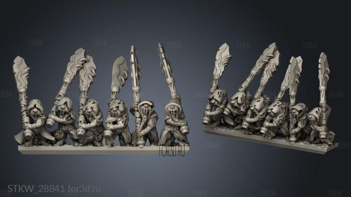 Forge Eastern Skaven strip stl model for CNC