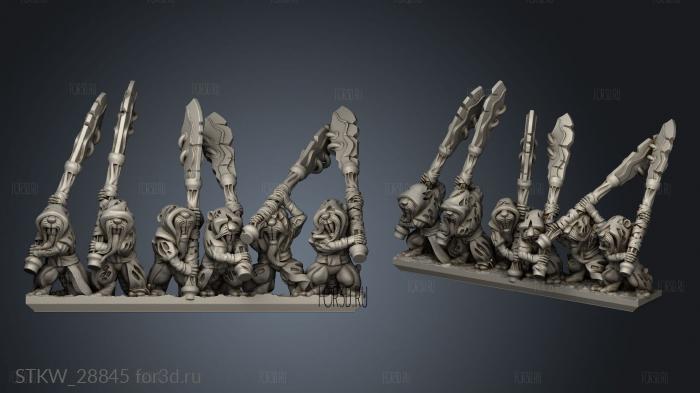 Forge Eastern Skaven strip stl model for CNC