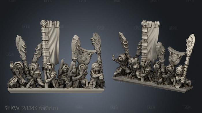 Forge Eastern Skaven strip seeker banner stl model for CNC