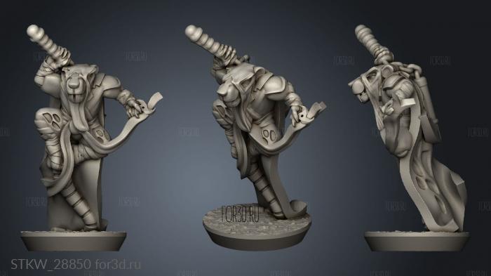 Forge Eastern Skaven sneak stl model for CNC