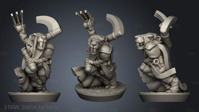 Forge Eastern Skaven sneak stl model for CNC
