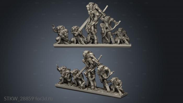 Forge Eastern Skaven strips lookout stl model for CNC