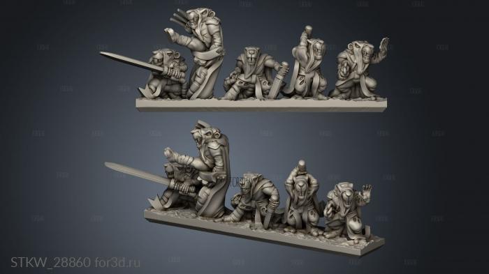 Forge Eastern Skaven strips sneak stl model for CNC