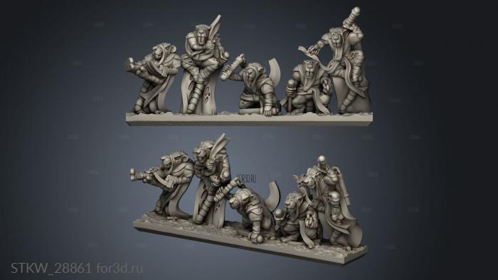 Forge Eastern Skaven strips sneak stl model for CNC