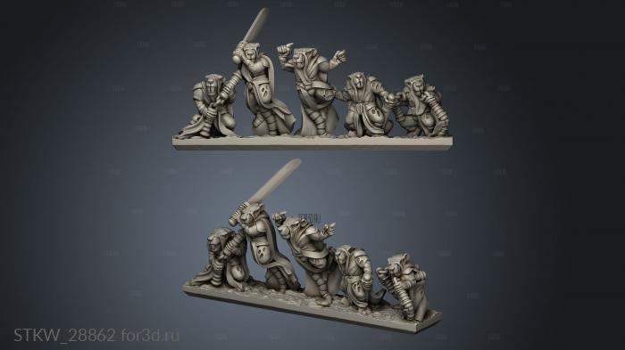 Forge Eastern Skaven strips sneak stl model for CNC