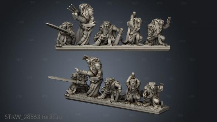 Forge Eastern Skaven strips sneak stl model for CNC