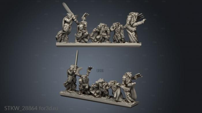 Forge Eastern Skaven strips sneak stl model for CNC