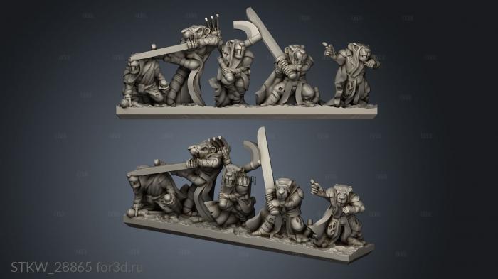 Forge Eastern Skaven strips sneak stl model for CNC