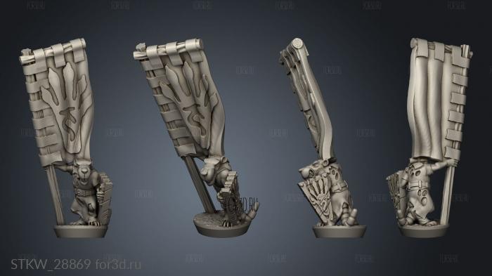Forge Eastern Skaven Snickers banners stl model for CNC