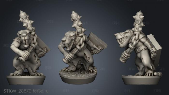 Forge Eastern Skaven Snivelers stl model for CNC