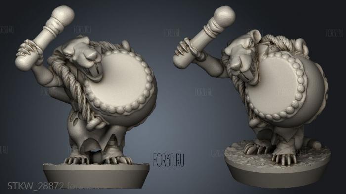 Forge Eastern Skaven Snickers drummers stl model for CNC