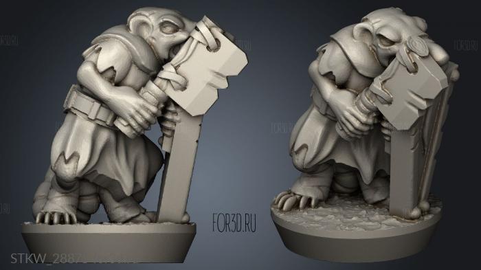 Forge Eastern Skaven Snivelers stl model for CNC