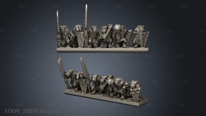 Forge Eastern Skaven Snickers strips stl model for CNC