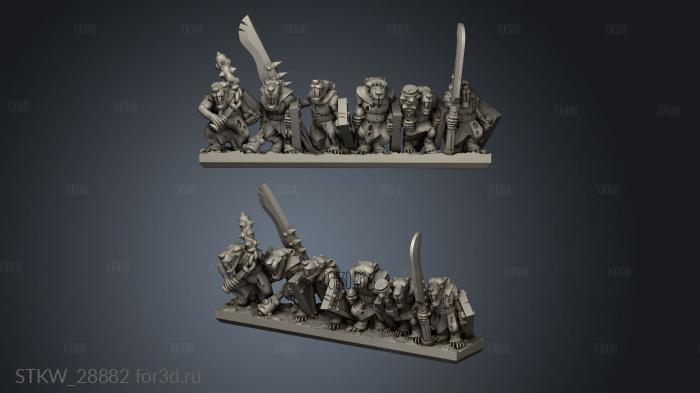 Forge Eastern Skaven Snickers strips Ratmen stl model for CNC
