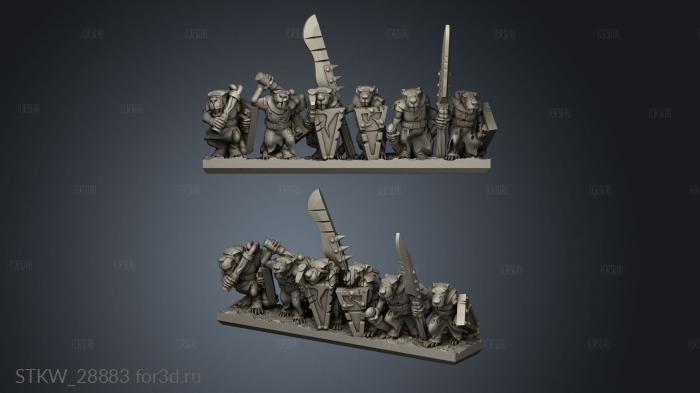 Forge Eastern Skaven Snickers strips Ratmen stl model for CNC