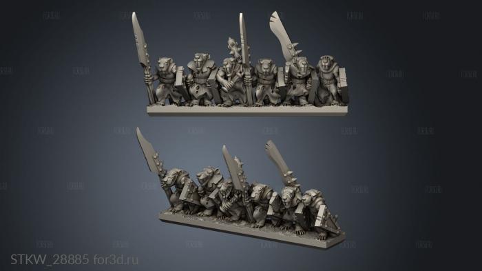 Forge Eastern Skaven Snickers strips Ratmen stl model for CNC
