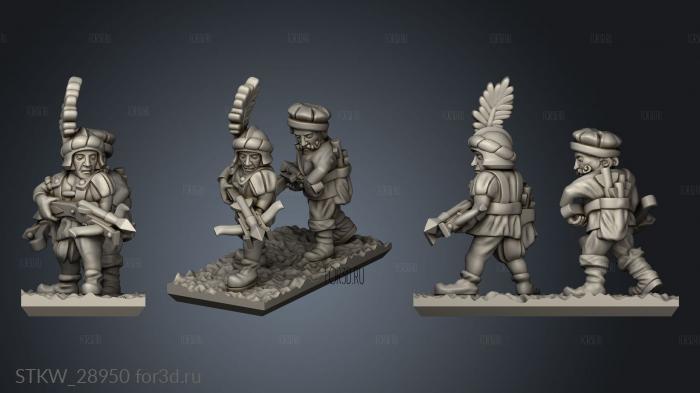 crossbowmen stl model for CNC