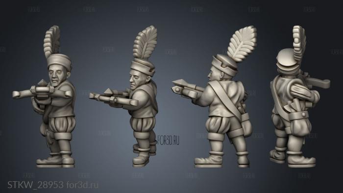 crossbowmen stl model for CNC