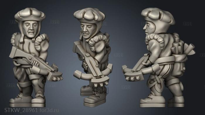 crossbowmen stl model for CNC