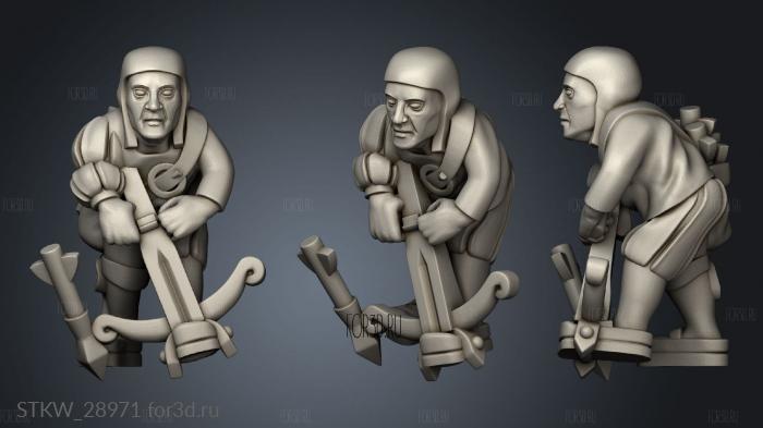 crossbowmen 3d stl модель для ЧПУ