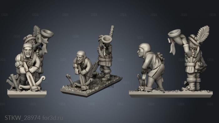 crossbowmen stl model for CNC