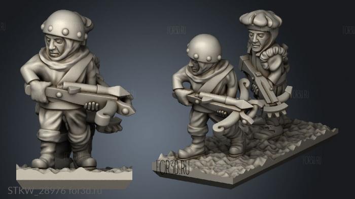 crossbowmen stl model for CNC