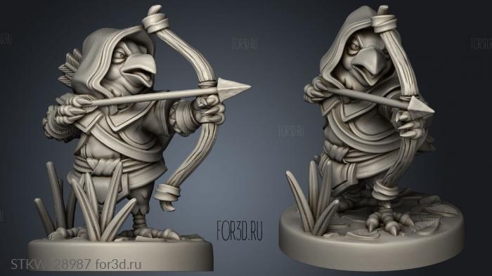 Crow Bow stl model for CNC