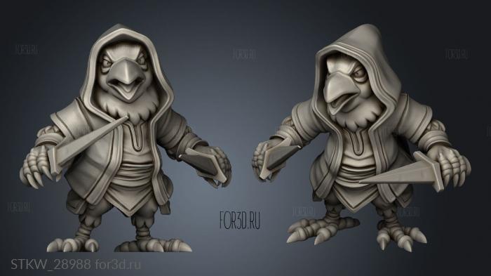 Crow Daggers stl model for CNC