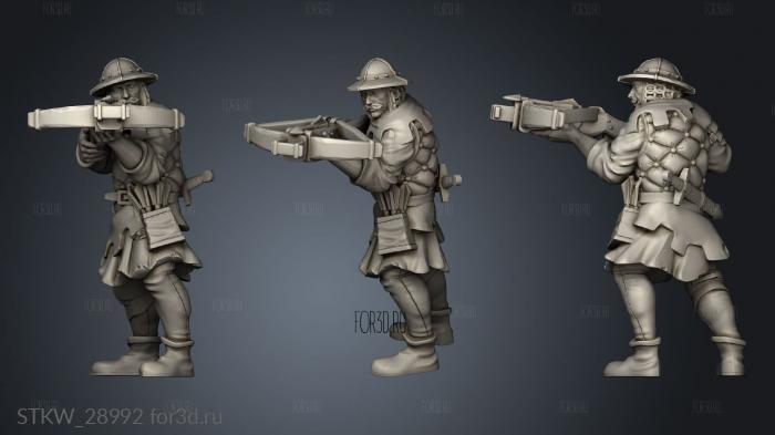 CROSSBOWMEN UNIT stl model for CNC